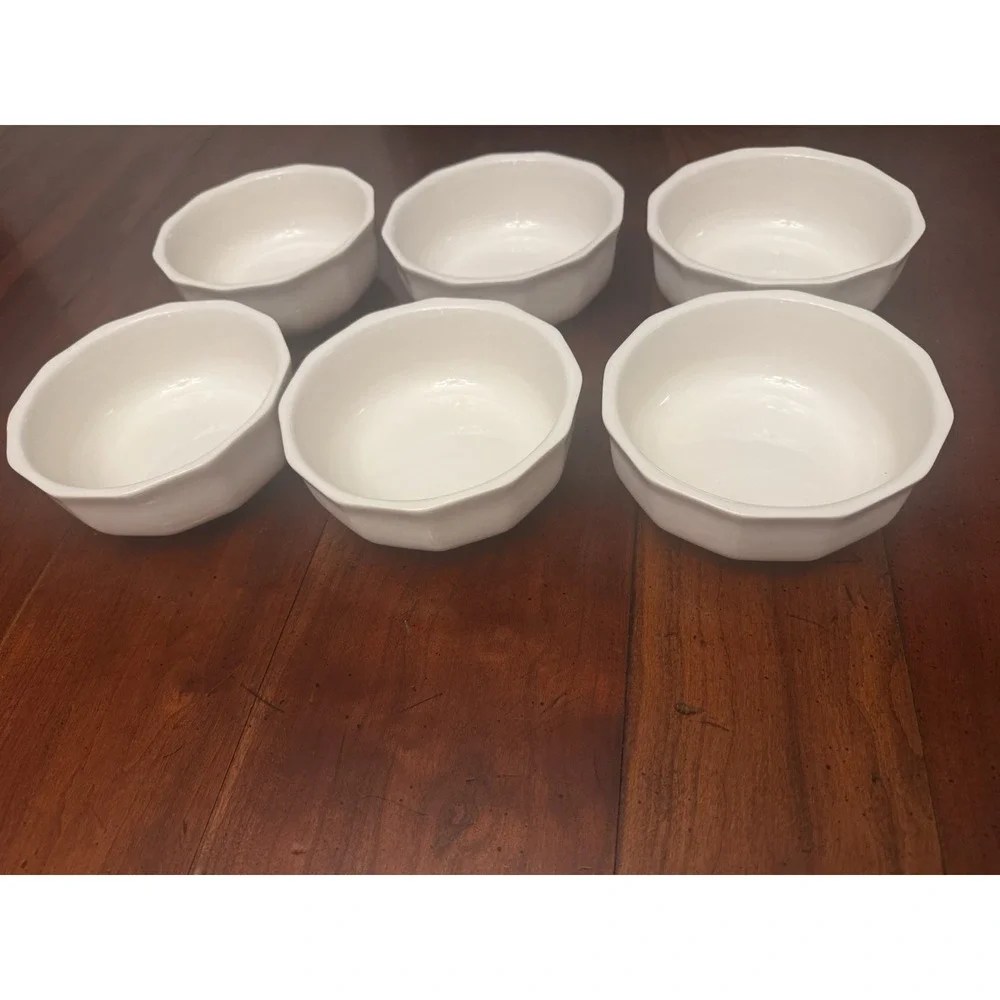 Set Of 6 Vintage Original Heritage White Pfalzgraff Soup Cereal Bowl 5 5/8